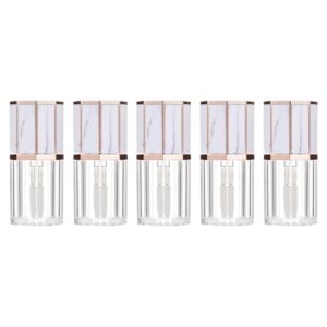 minkissy 5pcs Makeup Bottles Empty Lip Balm Tubes Clear Lipgloss Clear Lip Gloss Tube Lip Gloss Wand Tubes Lip Balm Containers Mini Lip Gloss Tubes Lip Tubes Lipstick Unique Travel