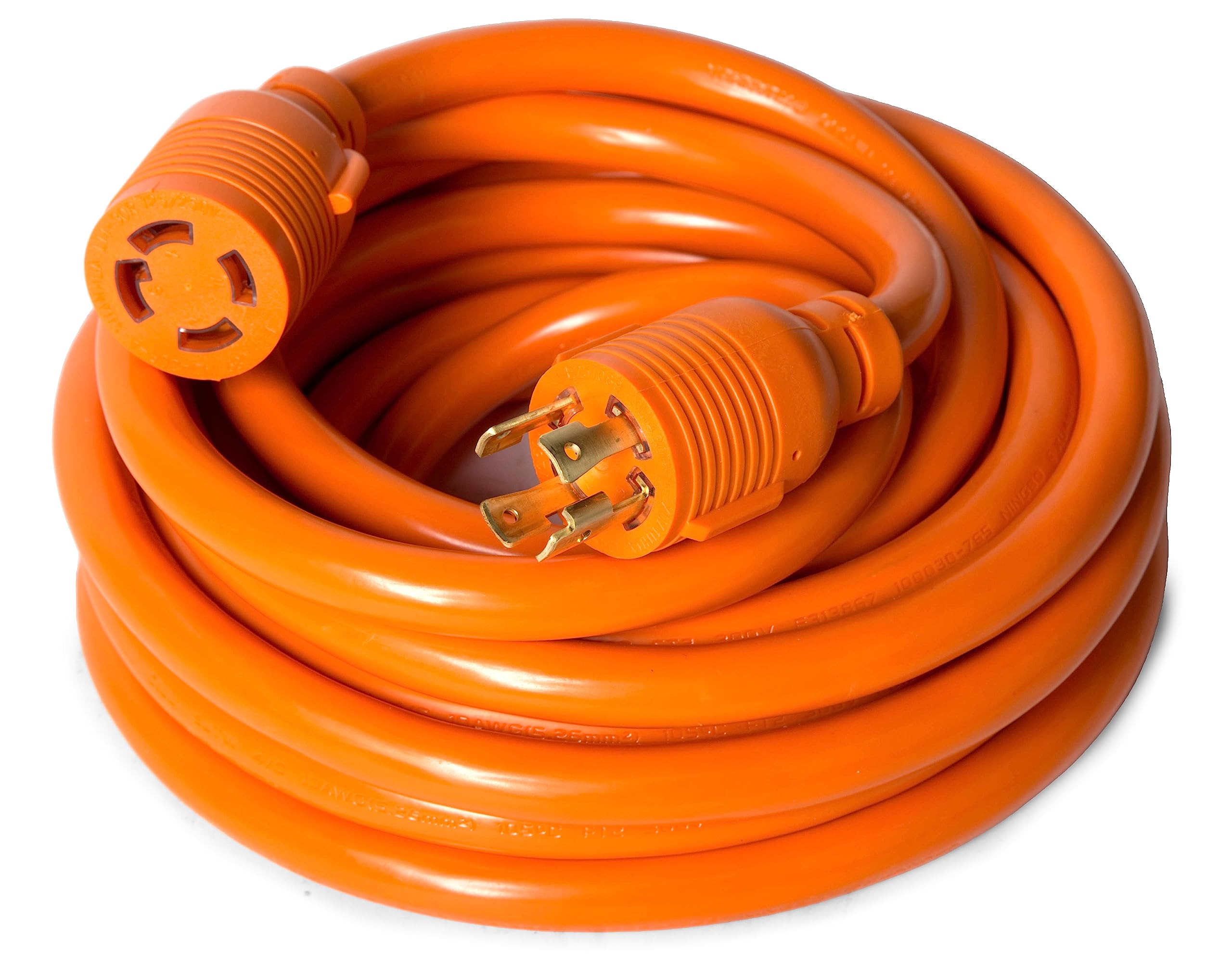 WEN PC3025 250V 30-Amp Generator Power Cord, Orange