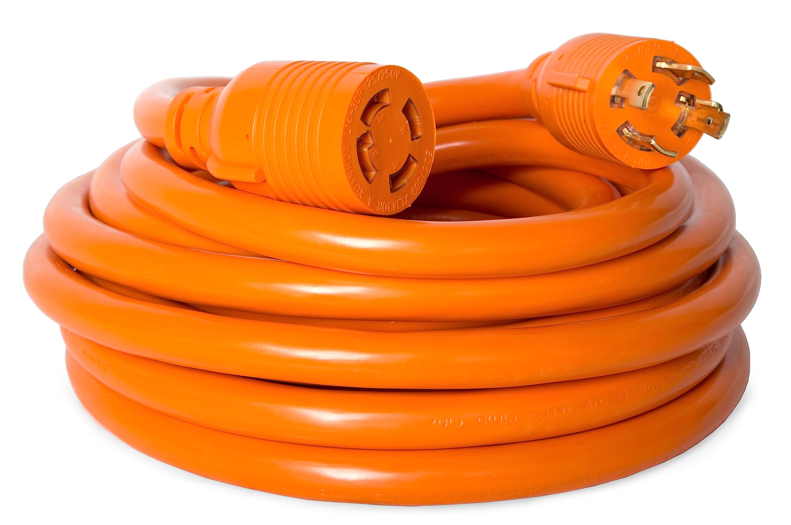 WEN PC3025 250V 30-Amp Generator Power Cord, Orange