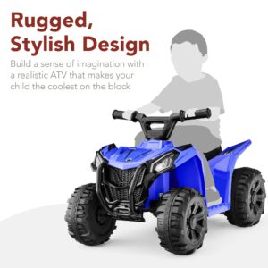 Best Choice Products 6V Kids Ride On Toy, 4-Wheeler Quad ATV Play Car w/ 1.8MPH Max Speed, Treaded Tires, Rubber Handles, Push-Button Accelerator - Blue