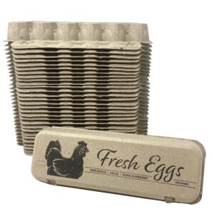 cackle hatchery printed paper pulp egg cartons - fresh eggs (30)
