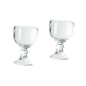 housoutil 2pcs goblet ice cream glass cup whiskey shot glass martini wine glasses cup toasting glasses party drinkware old fashion glasses for cocktails white dessert cup classic plastic