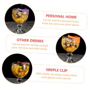 Housoutil 2pcs Goblet Ice Cream Glass Cup Whiskey Shot Glass Martini Wine Glasses Cup Toasting Glasses Party Drinkware Old Fashion Glasses for Cocktails White Dessert Cup Classic Plastic