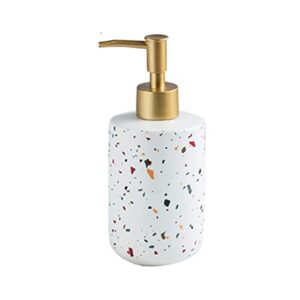 Soap Dispensers Soap Dispenser Durable Lotion Dispenser Ceramic Liquid Soap Dispenser with Electroplating Golden Pump for Bathroom Countertop