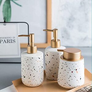 Soap Dispensers Soap Dispenser Durable Lotion Dispenser Ceramic Liquid Soap Dispenser with Electroplating Golden Pump for Bathroom Countertop