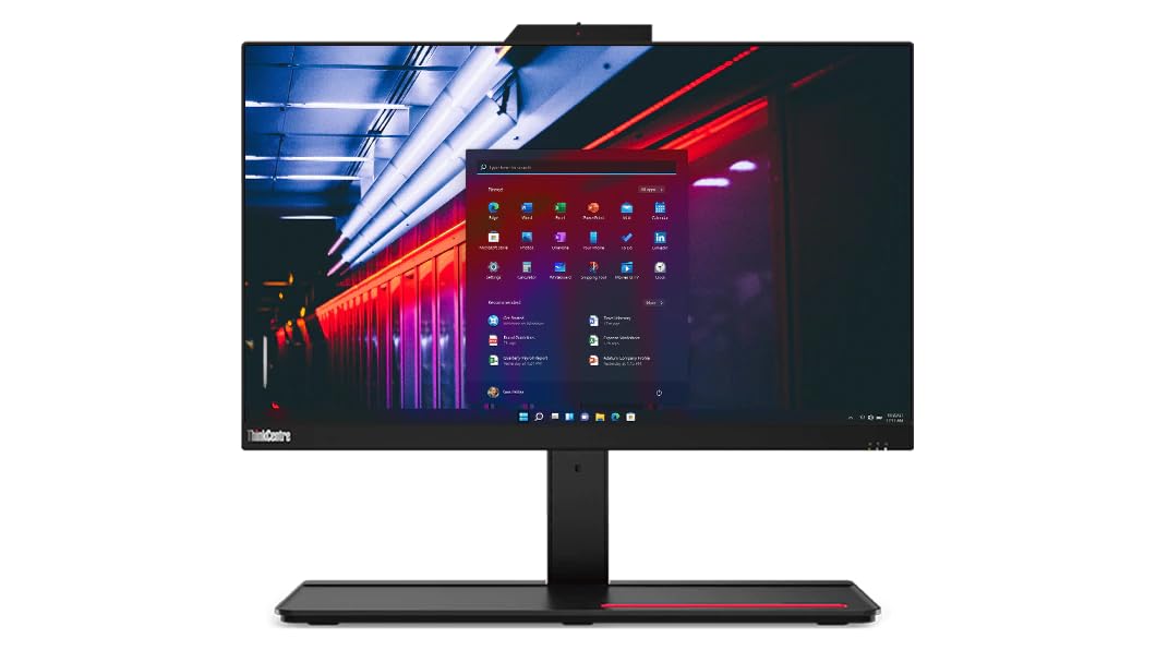 Lenovo 2023 ThinkCentre M70a AIO, 21.5 Inch FHD Touchscreen, Intel Core i5-10400, 16GB RAM, 256GB SSD, DVD-RW, IR Camera, Win 11 Pro, Black, 3 Year onsite