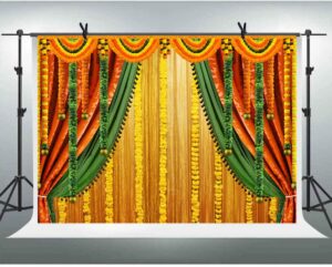 lofaris india pooja photography backdrop puja ganpati pooja traditional mehndi festival background decorations wedding party marigold garlands photo props 10x7ft