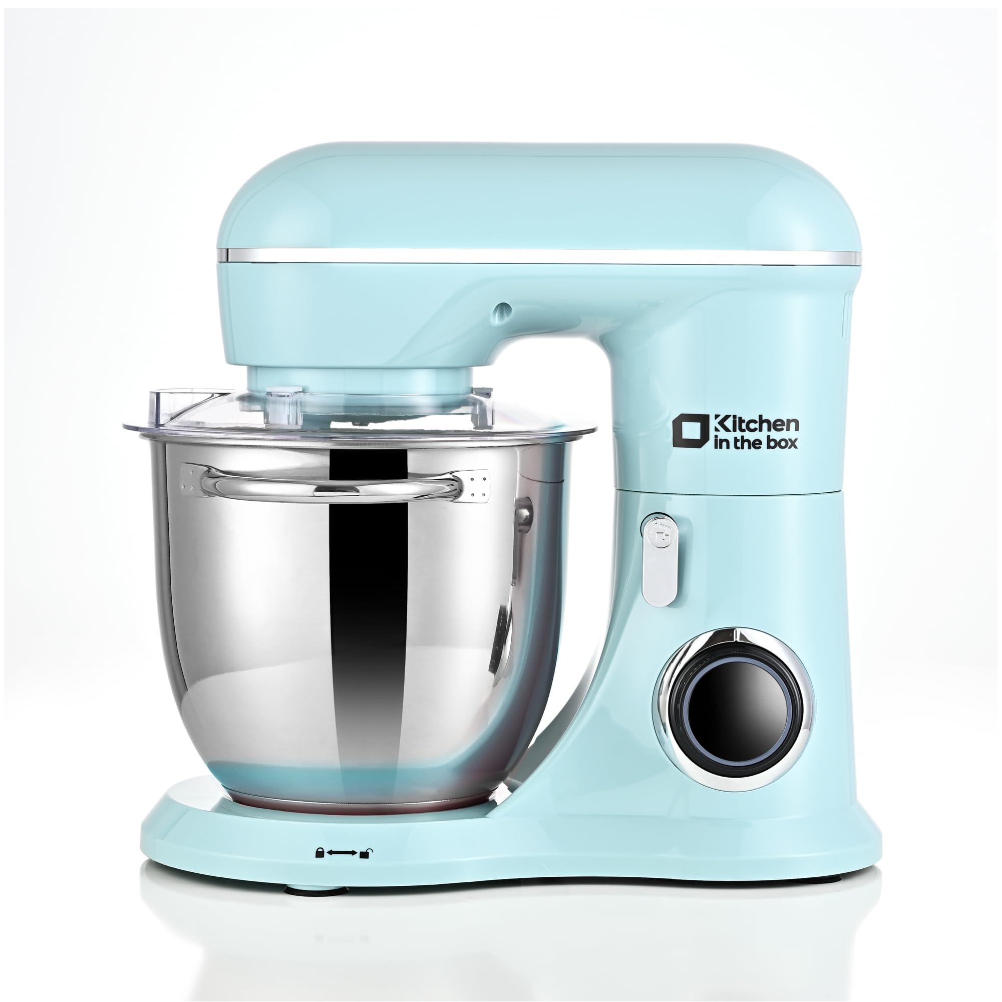 Kitchen in the box Stand Mixer, 4.5QT+5QT Two bowls Electric Food Mixer, 10 Speeds Kitchen Mixer for Daily Use with Egg Whisk,Dough Hook,Flat Beater (Blue)