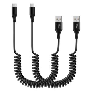 usb c fast charging cable,usb a to type c charger coiled cord for car,2pack 6ft auto retractable usb-c cable for google pixel 8a 8 7a 7 pro 6a,samsung galaxy a54 a15 a14 s24 s23 ultra s22 s21 s20 s10