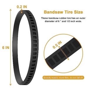 4 Pack 650721-00 Bandsaw Rubber Tires Replacement for Dewalt Band Saw Tires and Milwaukee Bandsaw Pulley Tires DWM120 A02807 DCS374 DW328K D28770 D28770K 514002079 6230 6232-20