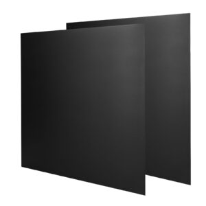 2 pack black anodized aluminum sheet metal 12 x 12 x 1/25 inch (1mm thick) anodized aluminum metal plates blanks for laser engraving, crafting, home decoration