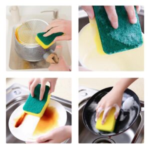 hautllaif Sponge Holder for Kitchen Sink，3-in-1 Drain Rack Storage Holder Shelf Sponge Soap Cloth Holder for Kitchen Sink Faucet,with Microfiber Sponge and Dish Towel