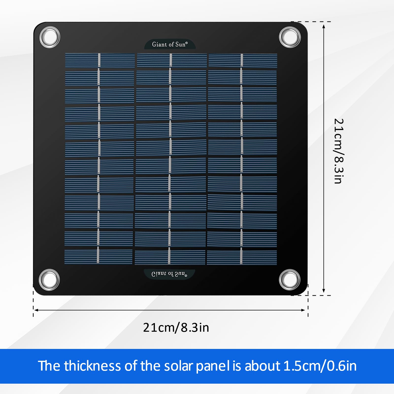 Ihvewuo 10W Solar Panel Kit 12V Waterproof Solar Trickle Charger Portable Solar Powered Charger Kit with 4 Suction Cups Lightweight High Efficiency Car Battery Maintainer for Car RV Boat(Black)