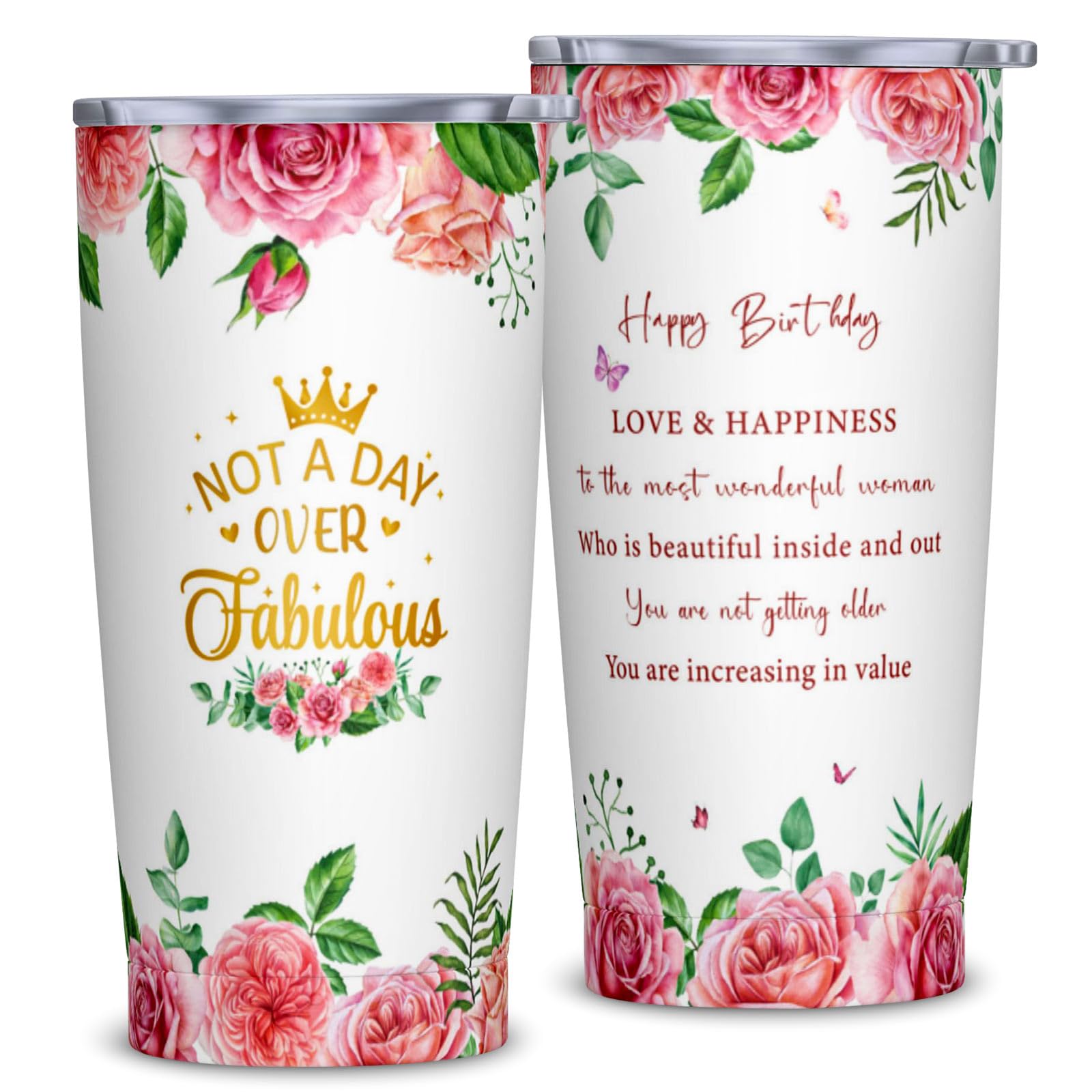 Birthday Gifts for Women, Gifts for Women Birthday Unique, Women Birthday Gift Ideas 20oz Tumbler with Lid And Straw, Birthday Presents for Women, Women's Birthday Gifts for Mom Sister Daughter Friend