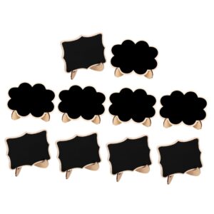 ciieeo 10pcs wood decor wood bracket light house decorations for home miniture decoration wedding signs home decor miniature holder label holders mini chalkboard signs food household