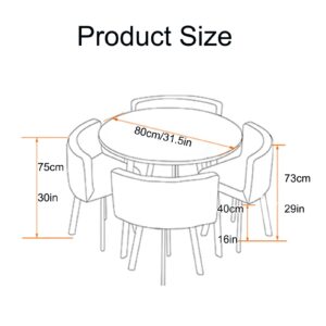 PUMPIE Office Reception Room Club Table and Chair Set Office Reception Round Table Simple Kitchen Dining Table for Kitchen Meeting Room Library Movie Theater Tea Shop (Color : Blue)