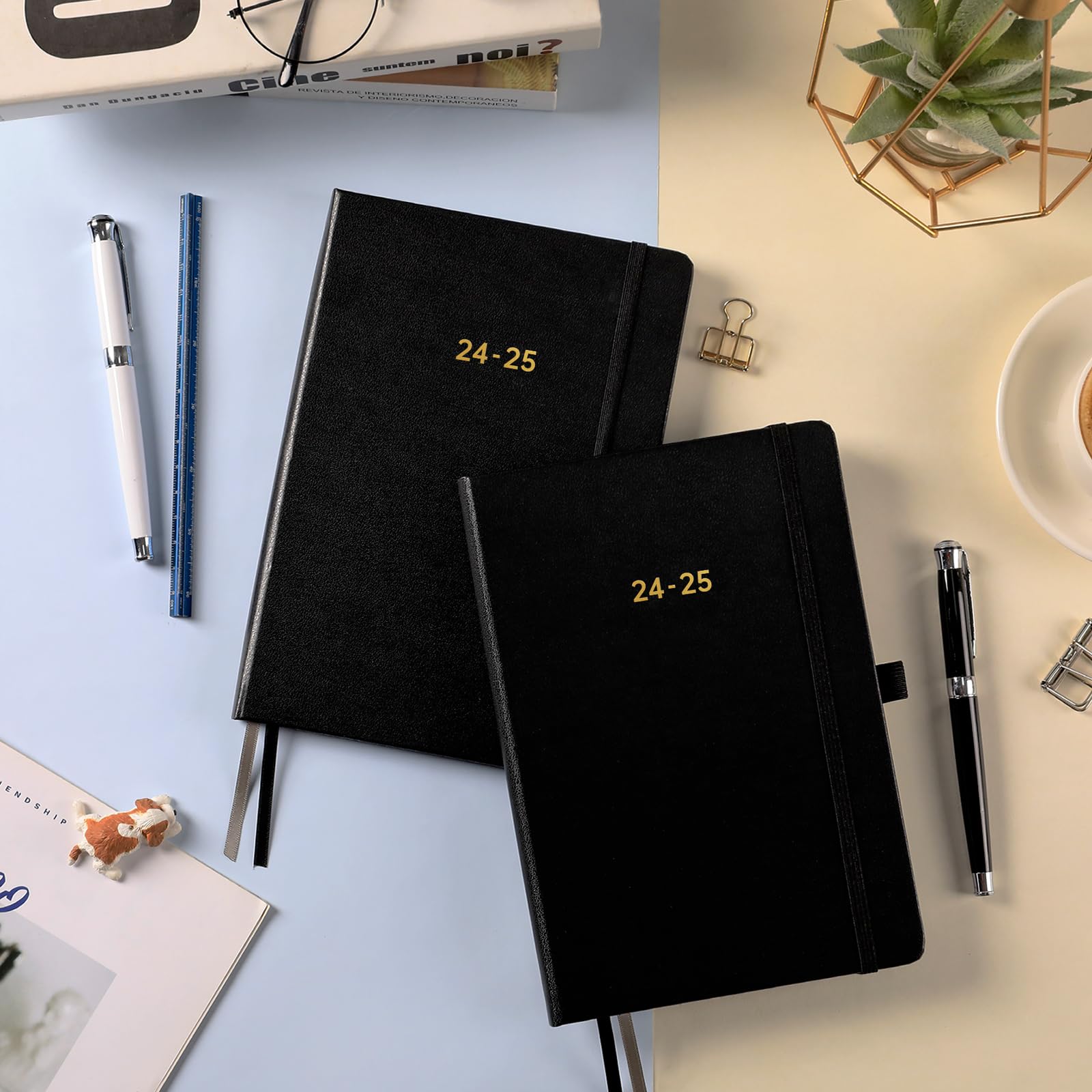 2024-2025 Planner - Planner 2024-2025, Jul.2024 - Jun.2025, 8.25" x 5.75", 2024-2025 Planner Weekly & Monthly with Tabs, Holidays, Daily Organizer - Classic Black