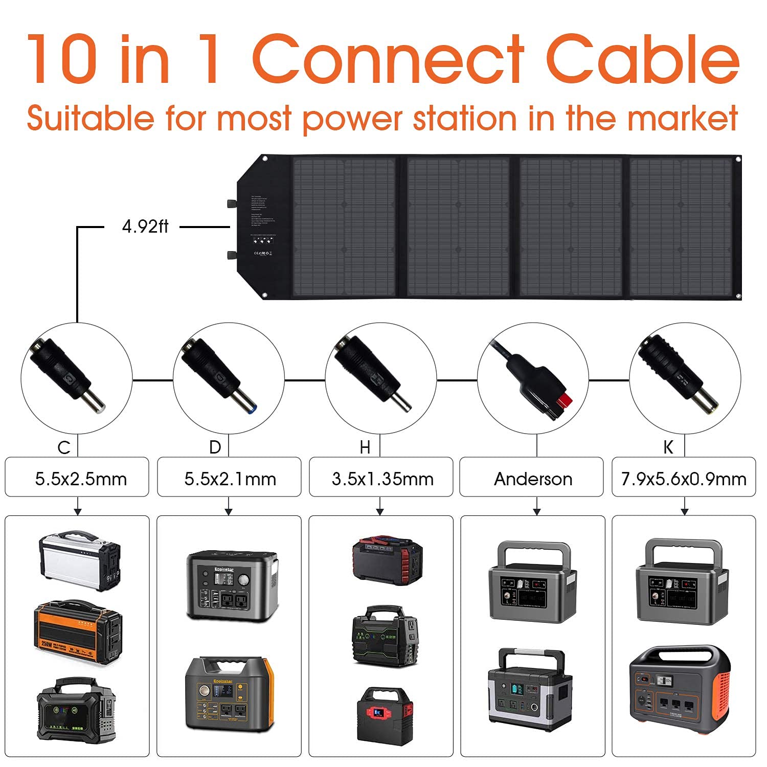 EnginStar Portable Power Station, 300W 296Wh Battery Bank with 110V Pure Sine Wave AC Outlet,100W Foldable Solar Panel Charger with 18V DC Outlet for Portable Power Stations