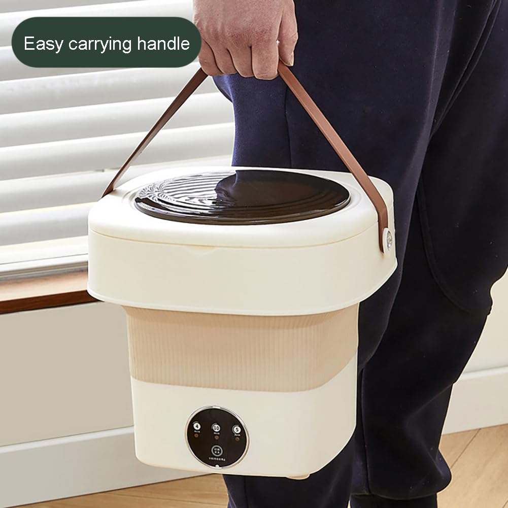 SEAHOME Portable Washing Machine, Foldable Mini Washing Machine 3 Modes Deep Cleaning Half Automatic Washt for Washing Underwear, Socks, Baby Clothes Mini Washer Perfect for Camping, Travelling