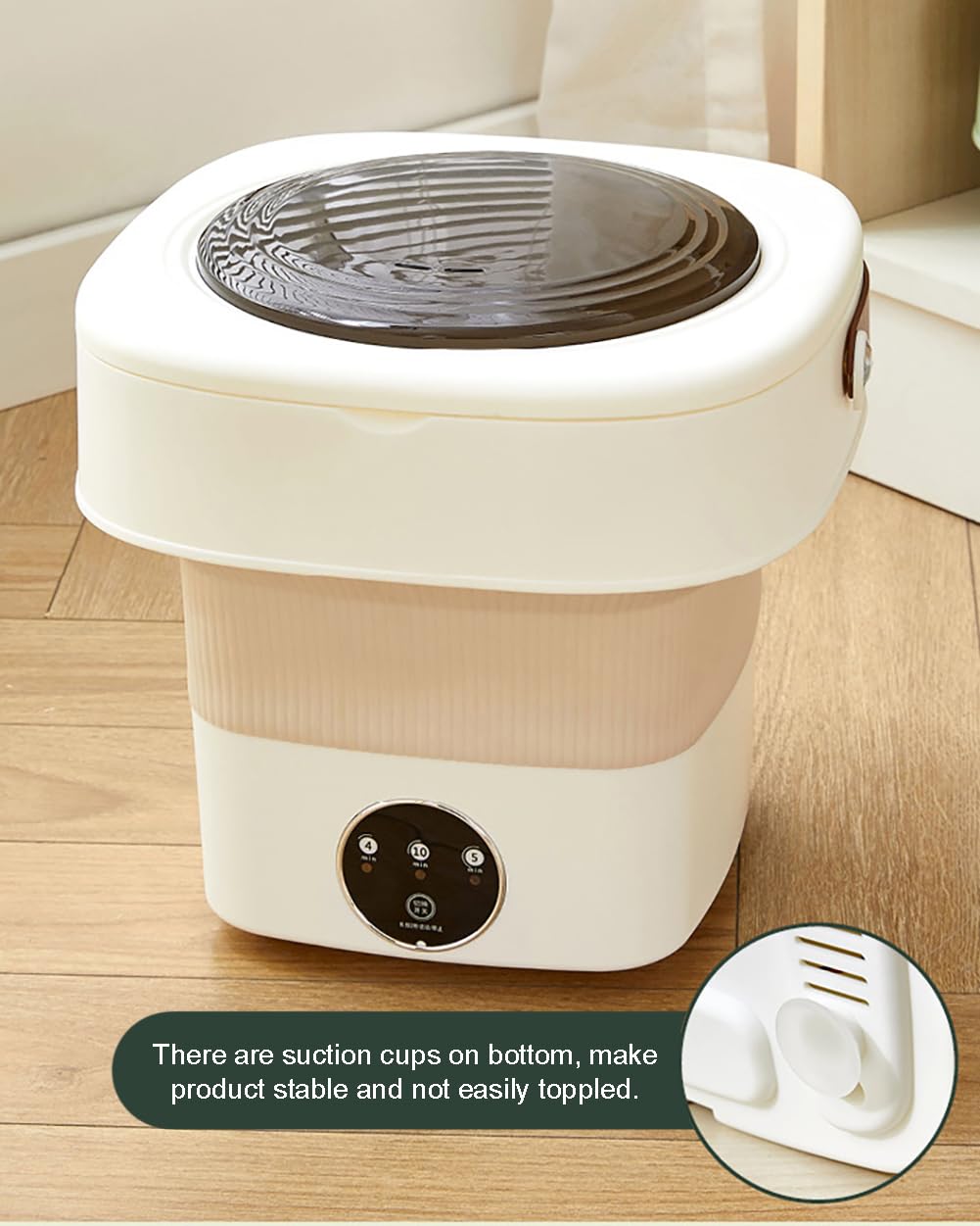 SEAHOME Portable Washing Machine, Foldable Mini Washing Machine 3 Modes Deep Cleaning Half Automatic Washt for Washing Underwear, Socks, Baby Clothes Mini Washer Perfect for Camping, Travelling