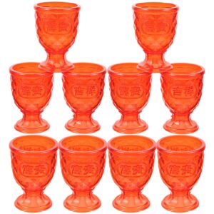kichvoe 10pcs vintage cups vintage wine glasses whisky glasses wedding wine glasses whiskey tumblers red cups whiskey glasses chinese mug party cups shot glass disposable plastic banquet