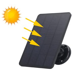 Solar Panel, Easy Installation Monocrystalline Silicon ABS High Efficiency 10W Micro USB Solar Panel Charger for Light (Black)