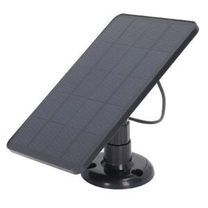 Solar Panel, Easy Installation Monocrystalline Silicon ABS High Efficiency 10W Micro USB Solar Panel Charger for Light (Black)
