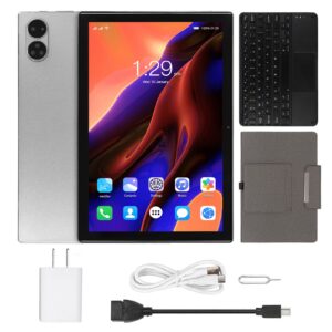 10. 1 Inch Tablet, 5G WiFi 8GB RAM 256GB ROM Tablet 2 in 1 4G Call Fast Charge 100‑240V 12 (US Plug)