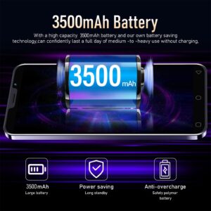 I14 Pro 5.0 Inch Smartphone, Navigation System 3G Network Mobile Phone Blue 3500mAh Battery Dual Card (US Plug)