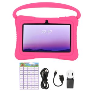 HD Tablet, Controlled Dual Camera 3D Design 2GB 32GB 110-240V 7 Inch Kids Tablet for Android 10 with Protective Cover for Entertainment (US Plug)