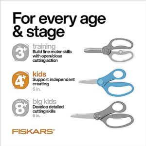 FISKARS® Magic Morph Kids Scissors - Image Moves when Tilted - Pointed-tip for Ages 4+ - Fun Ninja Design - Back to School Supplies