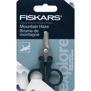 fiskars folding travel scissors - tsa-compliant and portable - stainless steel blades and blue handles