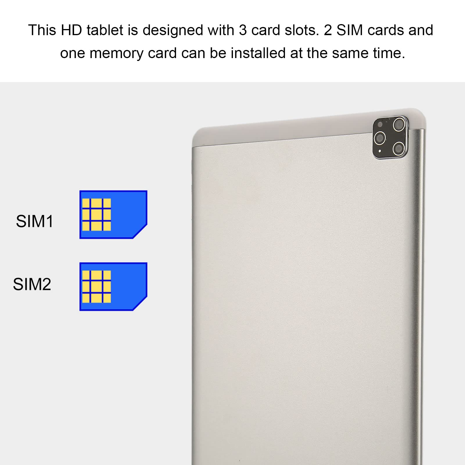 Tablet PC, 10.1 Inch Tablet 1920x1200 5G WiFi Dual Card Dual Standby 100-240V for Android 10 for Drawing (US Plug)