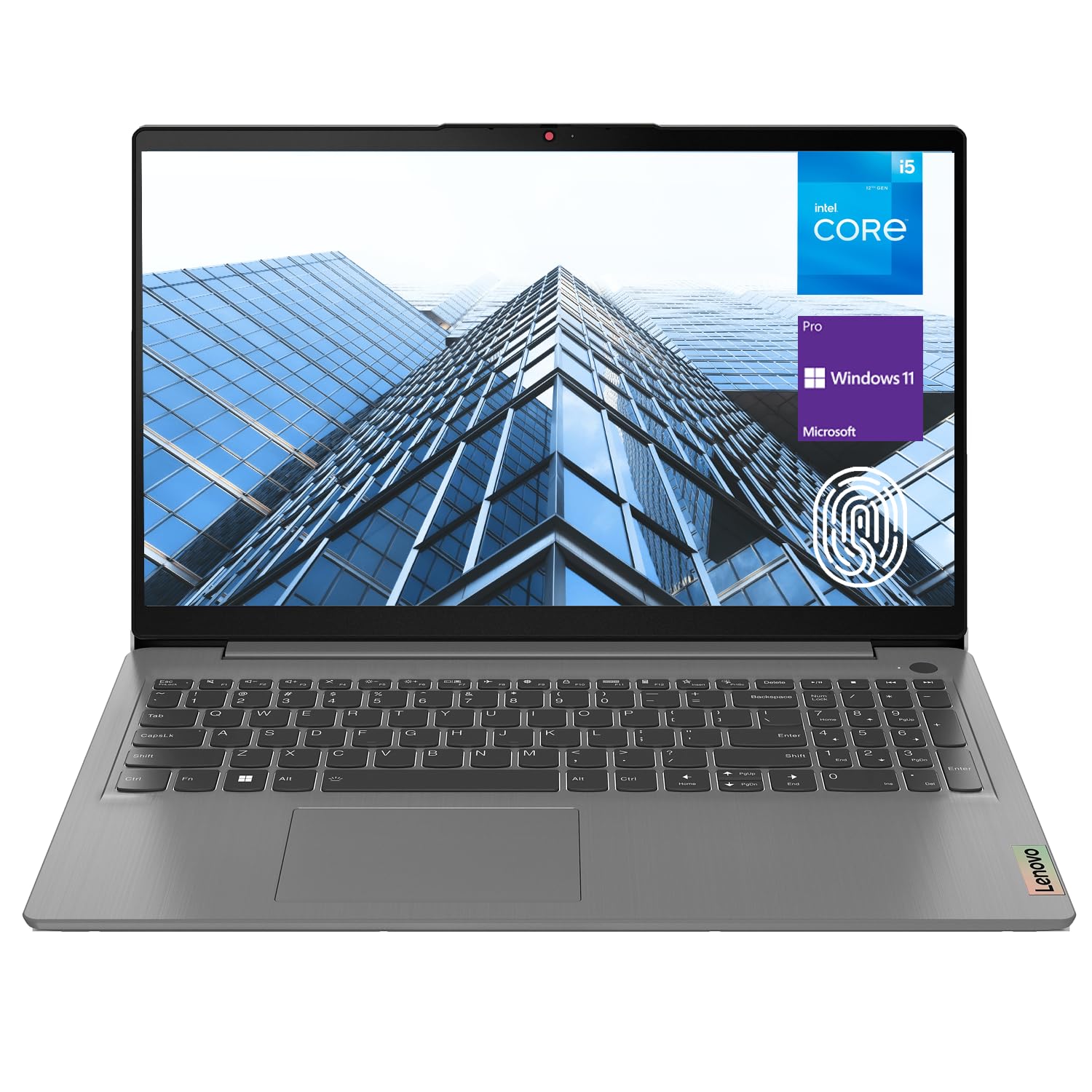 Lenovo IdeaPad 3 Laptop, 15.6" FHD Display, 12th Gen Intel Core i5-1235U Processor, 16GB RAM, 512GB SSD, Backlit KB, FP Reader, SD Card Reader, Webcam, Wi-Fi 6, Windows 11 Pro