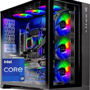 Skytech Gaming Prism II Lian Li O11 PC Desktop – Intel Core i9 13900K 3.0 GHz, NVIDIA RTX 4070 Ti, 1TB NVME Gen4 SSD, 32GB DDR5 RAM RGB, 1000W Gold PSU, 360mm AIO, 11AC Wi-Fi, Windows 11 Home 64-bit