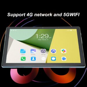 4G Call Tablet, Dual SIM Dual Standby 8GB 256GB 10.1 Inch Tablet 100-240V Tempered Glass 8-Core CPU for Learning for Android 12 (US Plug)