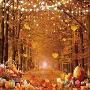 cylyh 10x10ft thanksgiving backdrop fall photography backdrop autumn maple forest leaves pumpkin party background thanksgiving party supplies farm harvest event banner thanksgiving banner cy579