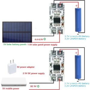 Eletechsup Mini MPPT Solar Charge Controller 3.6V/3.2V Charger Module DC 5V 1A Board for i-ion/Li-PO LiFePO4 Battery (4)