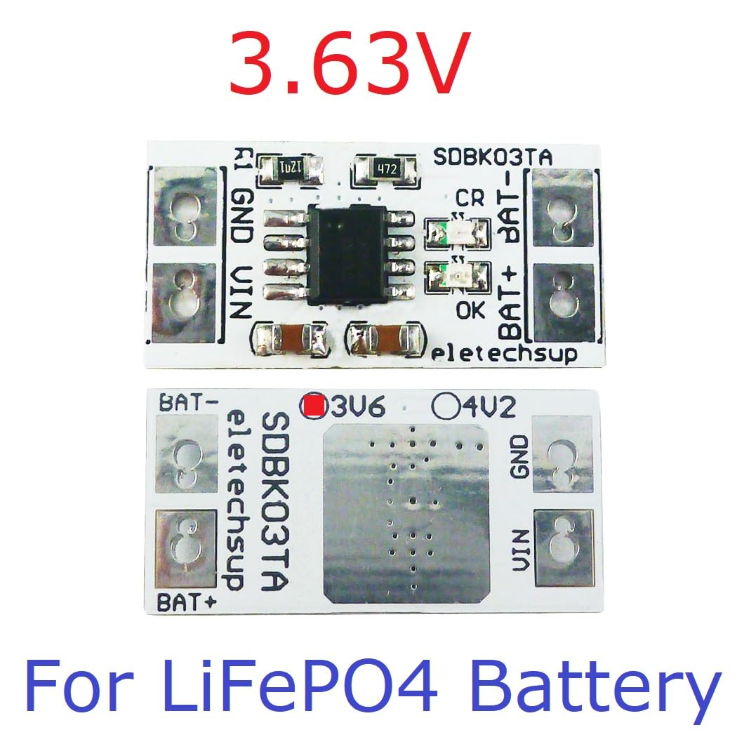 Eletechsup Mini MPPT Solar Charge Controller 3.6V/3.2V Charger Module DC 5V 1A Board for i-ion/Li-PO LiFePO4 Battery (4)