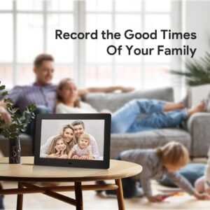 7 Inch Photo Frame, Using USB or SD to Play Photos/Videos/Music, HD IPS Displays Photo Frames with Remote Control, Easys to Use, Gifts for Mom&Dad