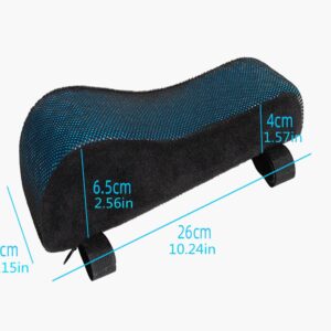 YSMLE Chair Arm Pads with Comfort Memory Foam, Arm Rest Pillow,Gaming Chair Arm Rest, Covers for Chair Armrest Cushions Gel Mesh Cover Forearm Pressure Relief for Office Wheelchair 2pcs