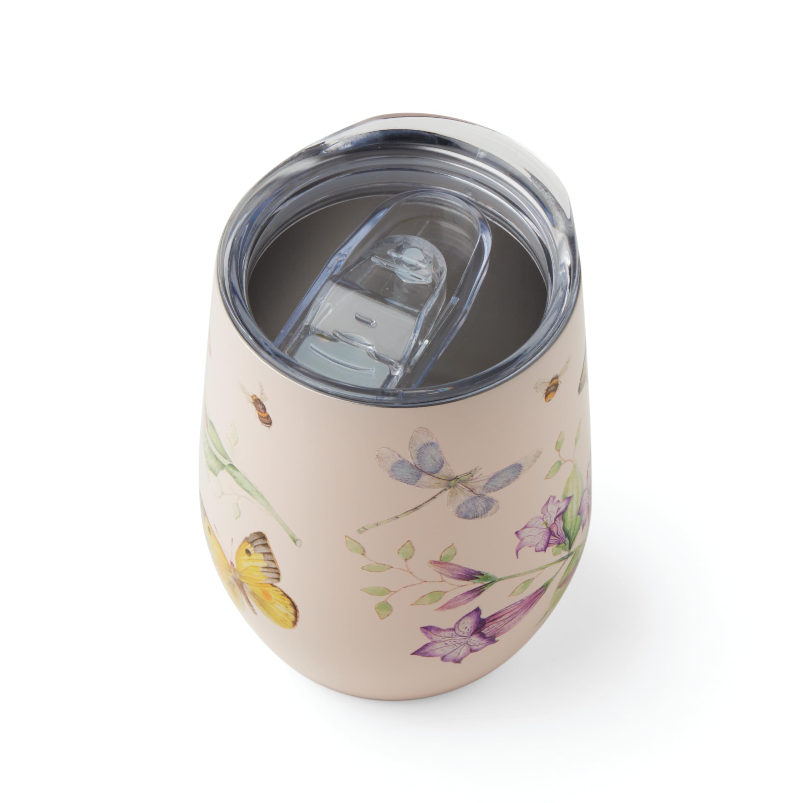 Lenox 895749 Butterfly Meadow Pink Stainless Steel Wine Tumbler, 1 Count