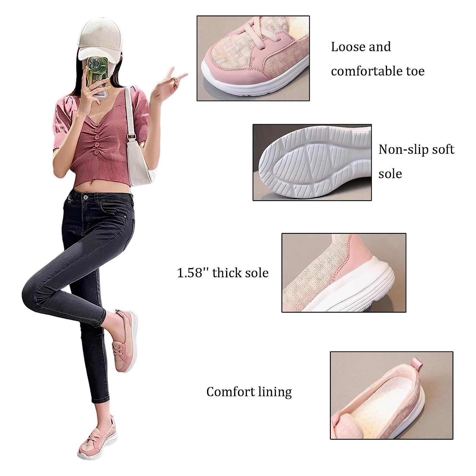 Kotsas Walk Clouds Orthopedic Shoes, Women Shoes Breathable Arch Support Non-Slip, Kotsas Walk Clouds Orthopedic Shoes (Color : Natural, Size : 9)