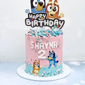 Blue Dog and Friends Birthday Cake Topper Party Decor