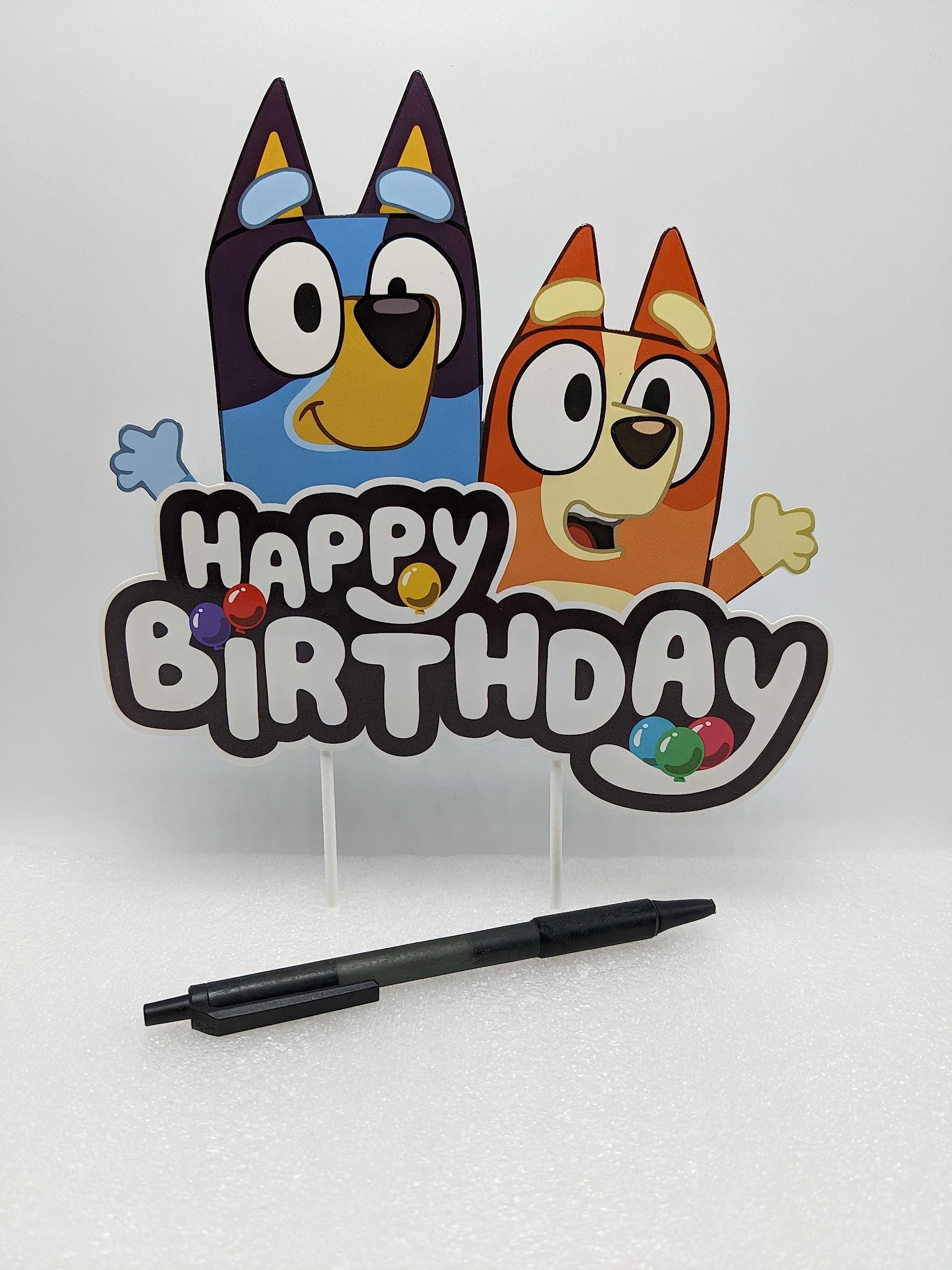 Blue Dog and Friends Birthday Cake Topper Party Decor