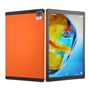 Tablet PC, 5G WiFi 5MP Front 8MP Rear Orange 100-240V 10 Inch (US Plug)