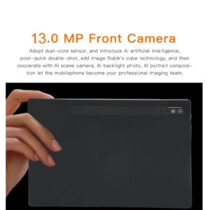 Office Tablet, 10 Inch IPS Black Student Tablet 7000mAh 2 Card Slots Work Dual (US Plug)