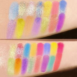 30 Colors Glitter Glittery Shimmery Magic Eyeshadow Makeup Palette Pallet, Glitter Shimmer Matte Colors Blue Green Red Purple Yellow Sparkle Glitter Gel Glue Makeup Eyeshadow Palettes Pallet (30 Colors)