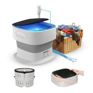 Mojoco Portable Clothes Dryer And Foldable Washing Machine for Apartment, RV, Travel