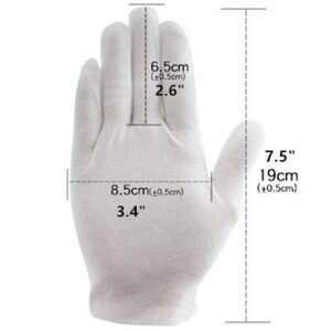 8 Pairs White Cotton Gloves 7.5" Medium Size，ZL&D, film, coins, CD/DVD, Handling Gloves